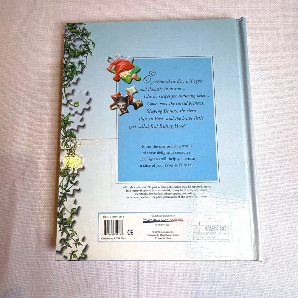 Innovage Fairy‎ Tale Jigsaw Puzzle Book 2004 Sleeping Beauty Puss Boots Red Hood